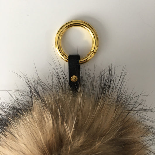 Pomkin Natural Fur Pom Keychain