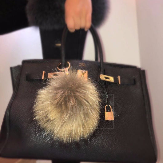 Pomkin Natural Fur Pom Keychain
