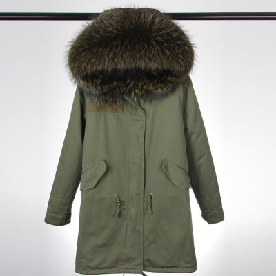 Pomkin Olive Green Fur Parka