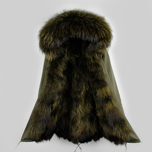 Pomkin Olive Green Fur Parka