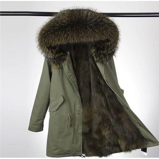 pomkin Olive Green Fur Parka