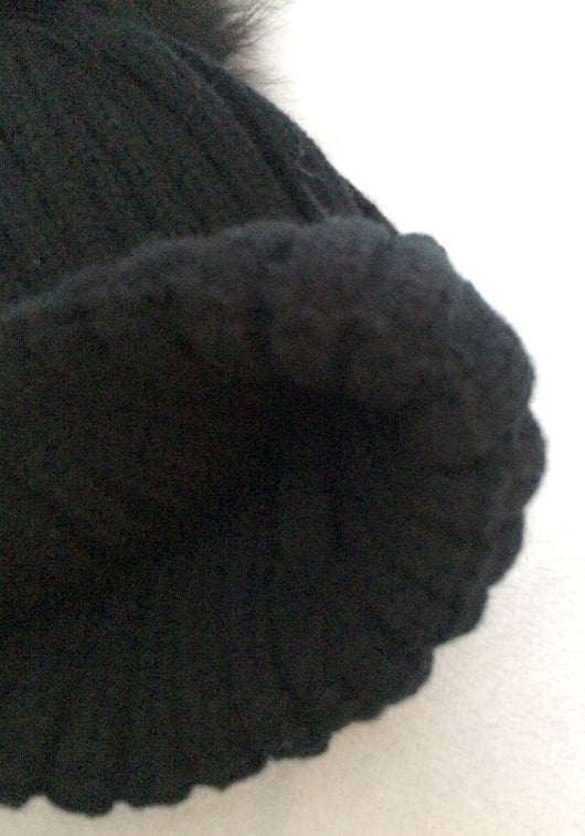 pomkin Original Black Natural Fur Pomkin Hat