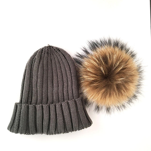 Pomkin Original Dark Grey Fur Pomkin Hat