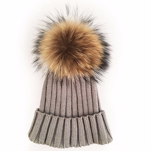pomkin Original Light Grey Fur Pomkin Hat