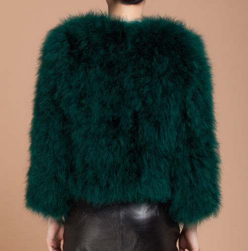 Pomkin Ostrich Feather Jacket - Emerald Green