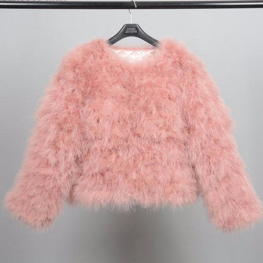 Pomkin Ostrich Feather Jacket - Pink