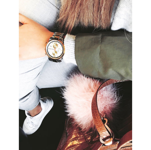 Pomkin Pink Fur Pom Keychain