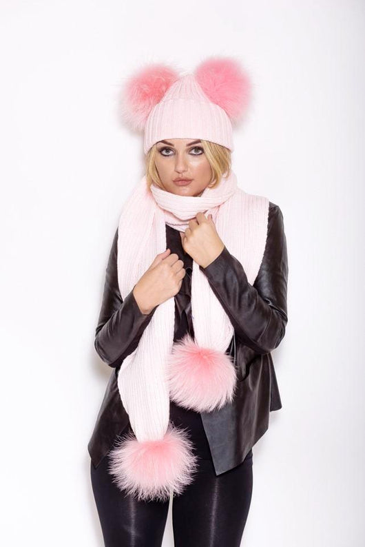 Pomkin Pink Pomkin Hat + Scarf Set