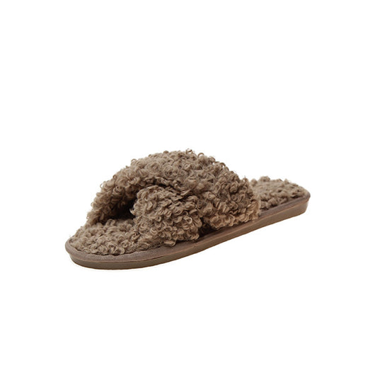 Pomkin Plush Faux Fur Home Slippers