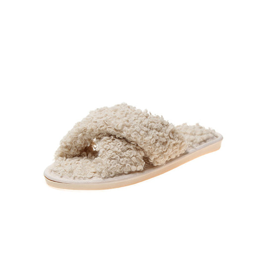 Pomkin Plush Faux Fur Home Slippers