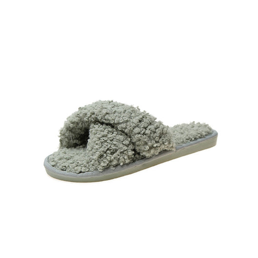 Pomkin Plush Faux Fur Home Slippers