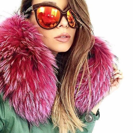 Pomkin Rose Pink Fur Green Parka