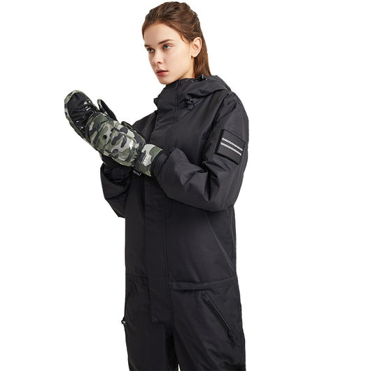 Pomkin Ski Snowboard Jumpsuit One Piece Set - Black