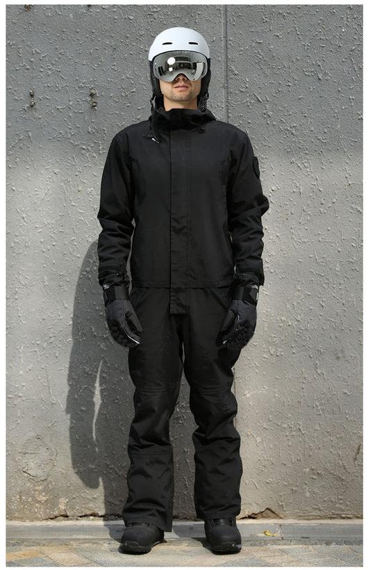 Pomkin Ski Snowboard Jumpsuit One Piece Set - Black