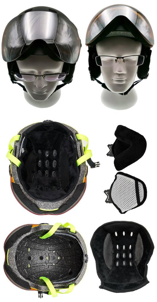 Pomkin Unisex Ski Helmet With Goggles