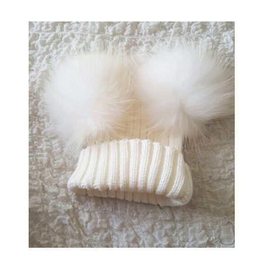 Pomkin White Double Pomkin Fur Hat