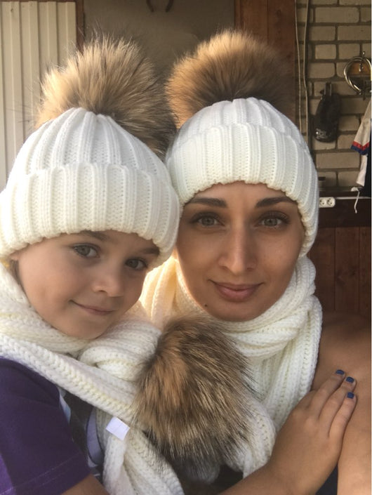 Pomkin White Pomkin Hat & Scarf Set