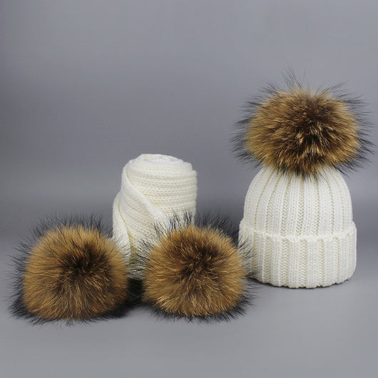 Pomkin White Pomkin Hat & Scarf Set