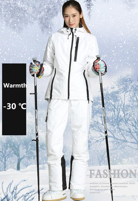 Pomkin Women White Ski Set