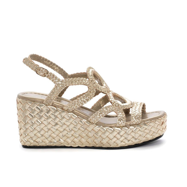 pons quintana ANKARA METAL PLATINUM PLATFORM SANDAL