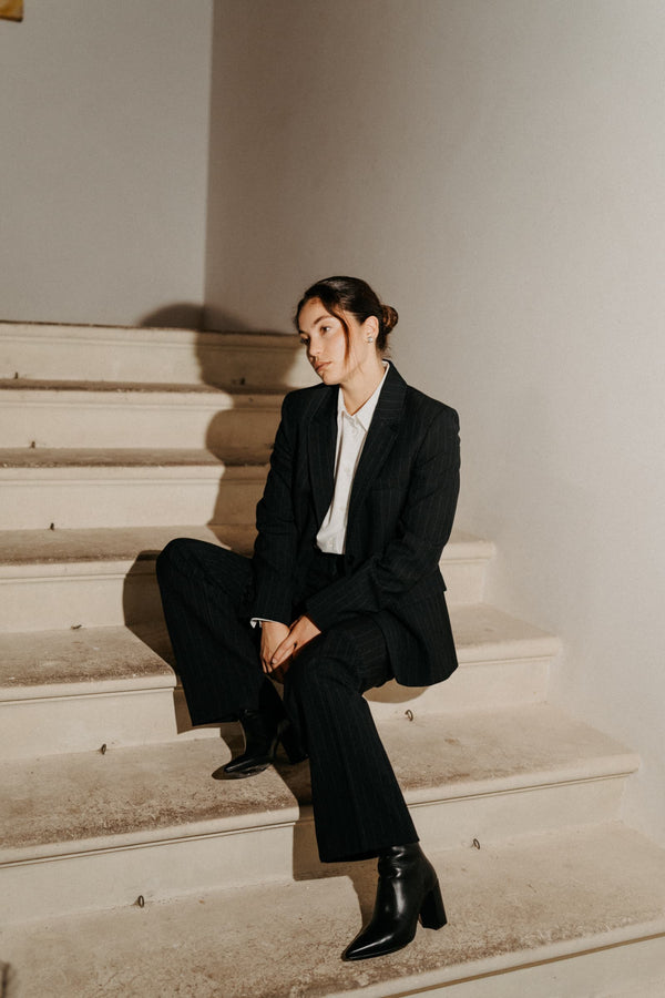 pons quintana APRIL BABY CALF BLACK HEEL ANKLE BOOT