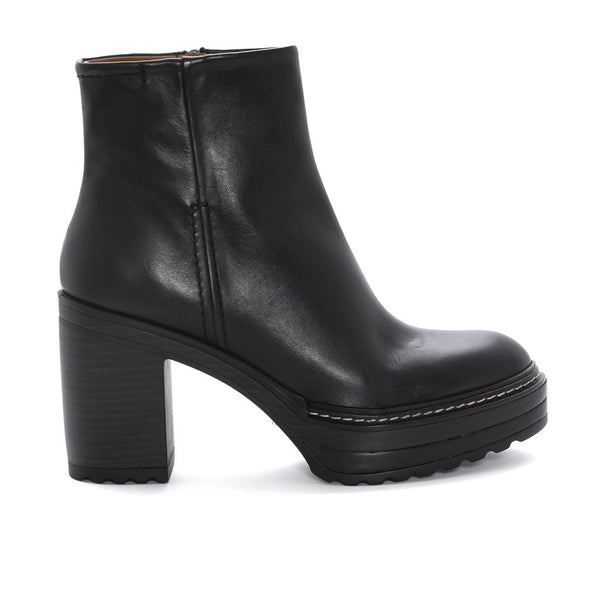 pons quintana BLACK BABY CALF OLIVIA HEEL ANKLE BOOT