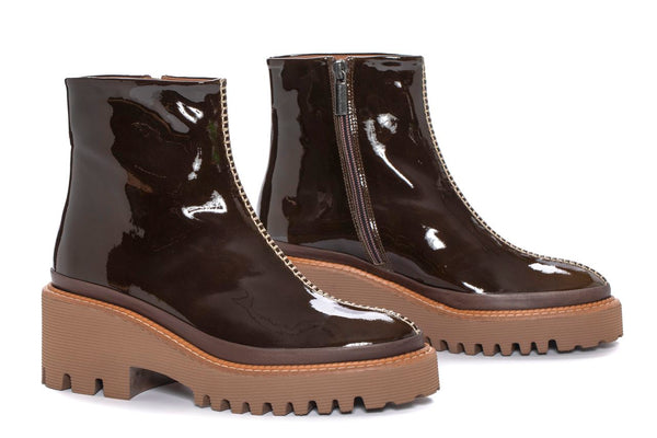 Pons Quintana BOTIN PLATAFORMA CARMEN VERNICE EBANO