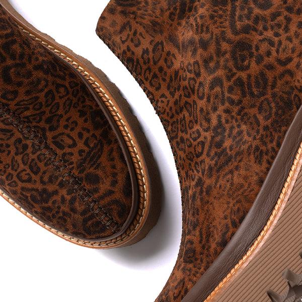 Pons Quintana CARMEN LEOPARDINO LEATHER PLATFORM BOOT