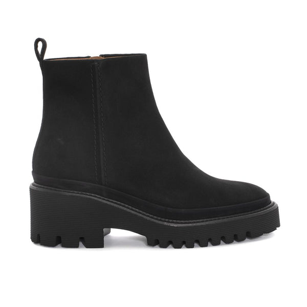 pons quintana CARMEN PLATFORM ANKLE BOOT IN BLACK SUEDE