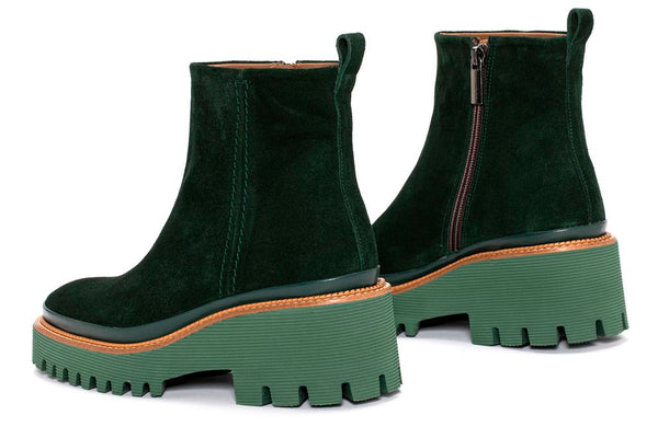 Pons Quintana CARMEN VELOUR BOSQUE PLATFORM ANKLE BOOT