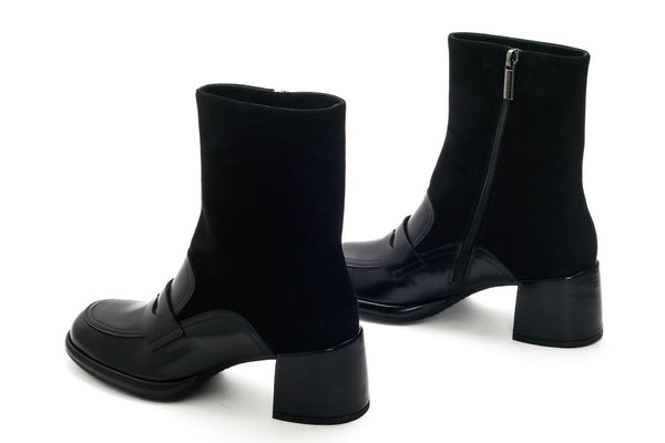 Pons Quintana EMILIA NEPAL HEEL ANKLE BOOT + BLACK SUEDE