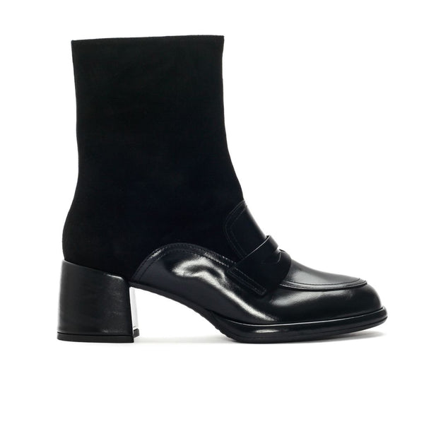 pons quintana EMILIA NEPAL HEEL ANKLE BOOT + BLACK SUEDE