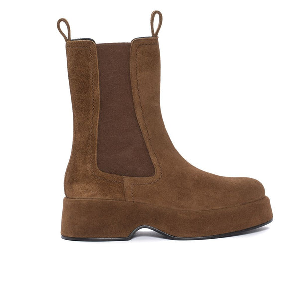 Pons Quintana FLIPER VELOUR TOFFE PLATFORM ANKLE BOOT