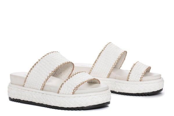 Pons Quintana MAIKA WET MILK/PLATINO PLATFORM SANDAL