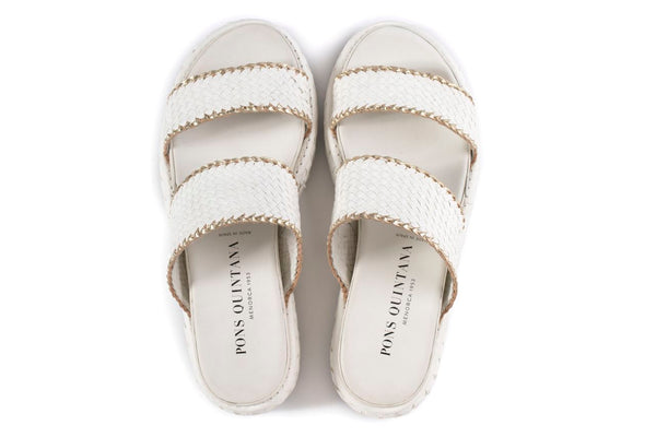 Pons Quintana MAIKA WET MILK/PLATINO PLATFORM SANDAL