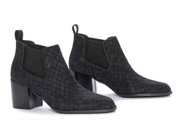 Pons Quintana MEGHAN ANTE BLACK HEEL ANKLE BOOT 8MM