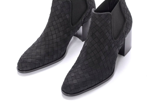 Pons Quintana MEGHAN ANTE BLACK HEEL ANKLE BOOT 8MM