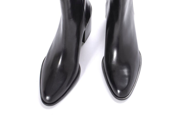 Pons Quintana MEGHAN BABY CALF BLACK HEEL ANKLE BOOT