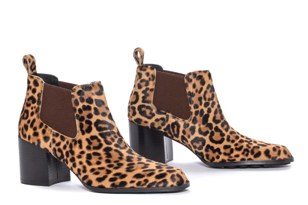 Pons Quintana MEGHAN PONY MACULATTO BEIGE HEEL BOOT