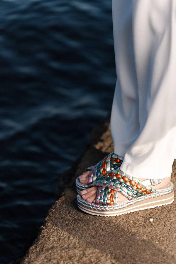 Pons Quintana MILAN MULTI METAL VBT PLATFORM SANDAL