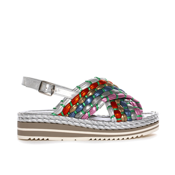 pons quintana MILAN MULTI METAL VBT PLATFORM SANDAL