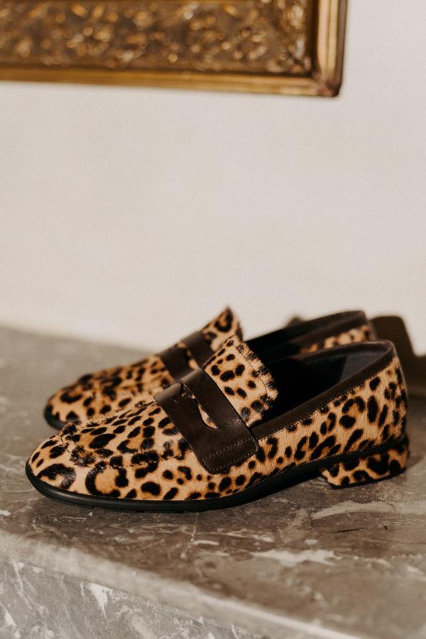 pons quintana MOLLY PONY MACULATTO BEIGE FLAT MOCCASIN