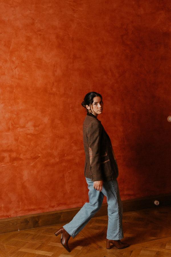 Pons Quintana APRIL BABY CALF LEATHER HEEL BOOT