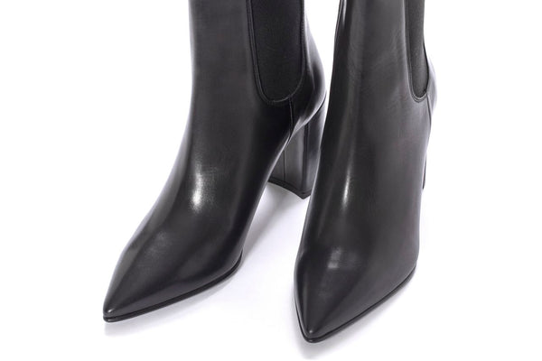 Pons Quintana APRIL BLACK BABY CALF HEEL BOOT