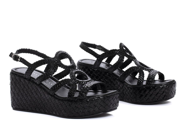Pons Quintana BLACK ANKARA PLATFORM SANDAL