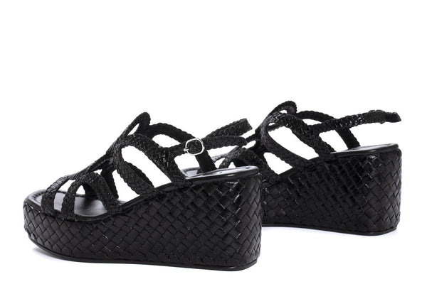 Pons Quintana BLACK ANKARA PLATFORM SANDAL