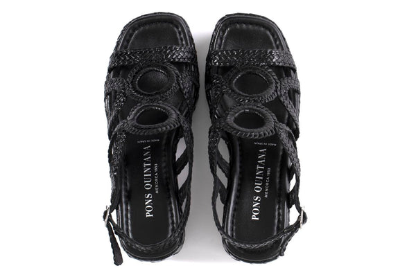 Pons Quintana BLACK ANKARA PLATFORM SANDAL