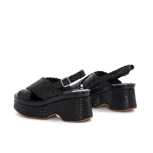 Pons Quintana Black Lille Platform Sandal