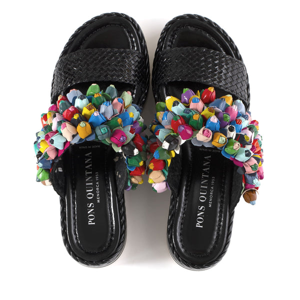 Pons Quintana BLACK MILAN PLATFORM SANDAL