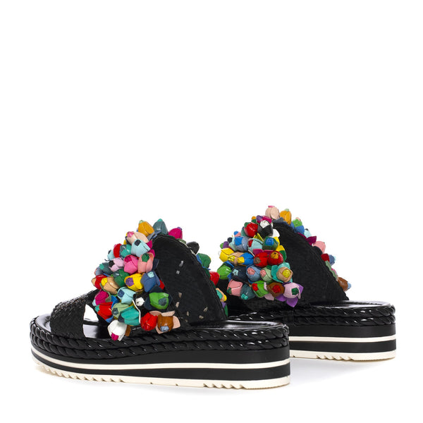 Pons Quintana BLACK MILAN PLATFORM SANDAL